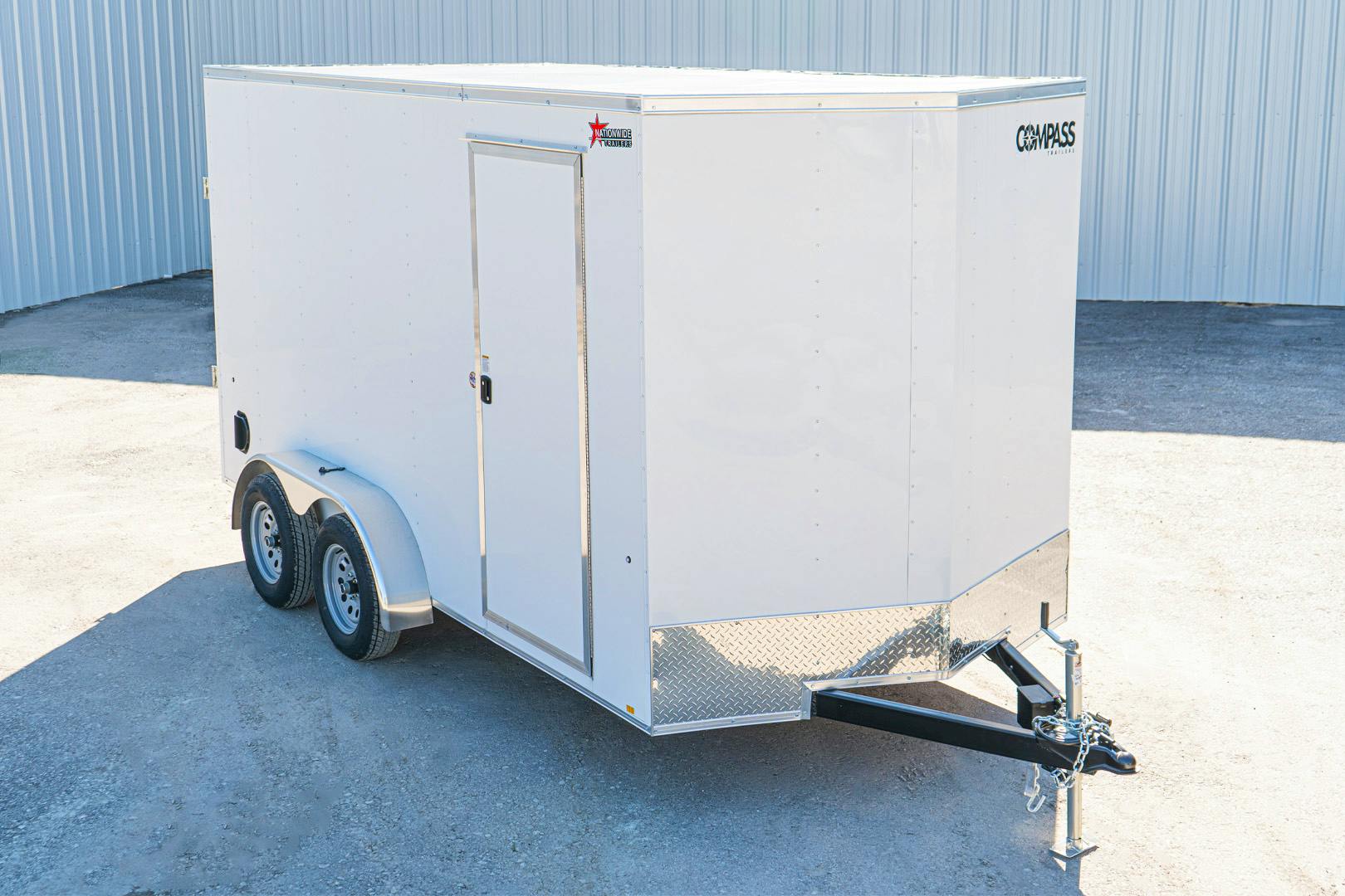 Compass 7'x14' Enclosed Cargo Trailer w/ Rear Ramp Door (C2) - Image 1