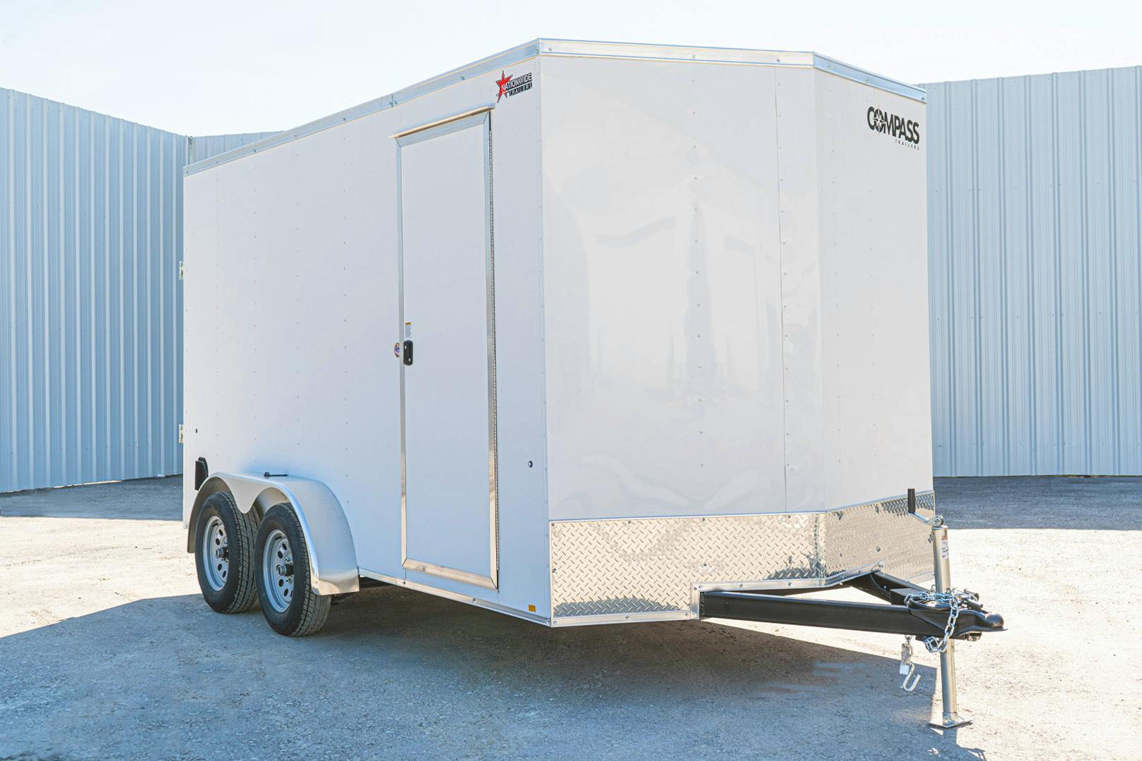 Compass 7'x14' Enclosed Cargo Trailer w/ Rear Ramp Door (C2) - Image 2