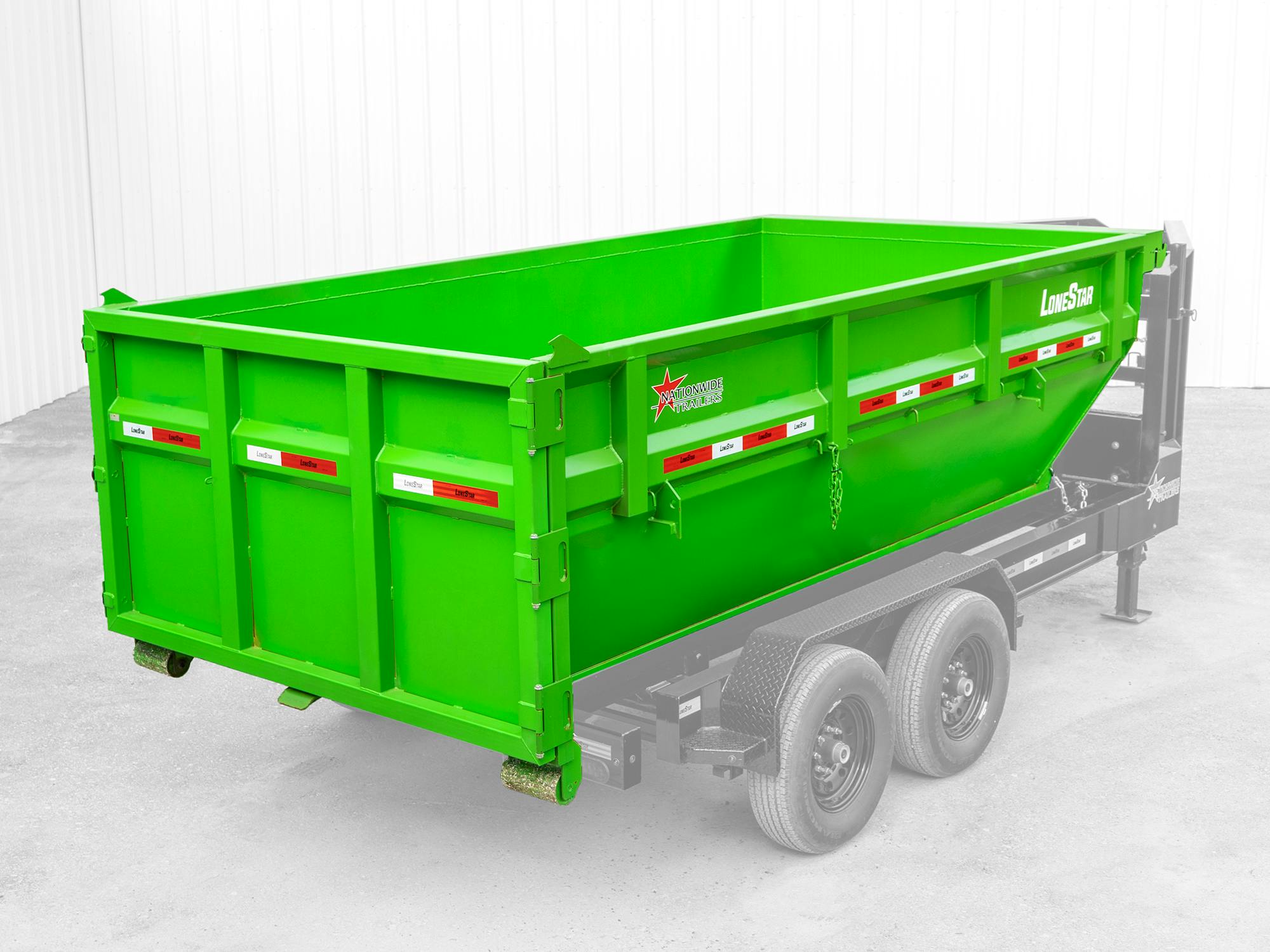 LoneStar 14' 14YD Steel Dumpster Bin w/ 4' Sides - Stock #72175 - Image 1 of 1