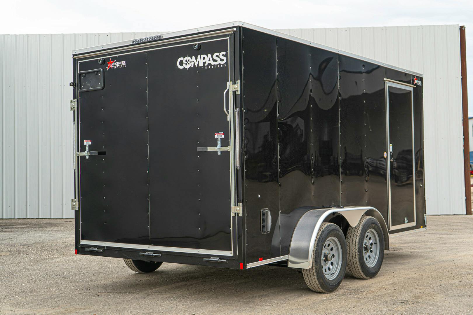 Compass 7'x14' Enclosed Cargo Trailer w/ Rear Ramp Door (C2) - Image 11