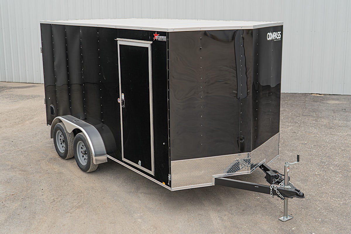 Compass 7'x14' Enclosed Cargo Trailer w/ Rear Ramp Door (C2) - Image 1
