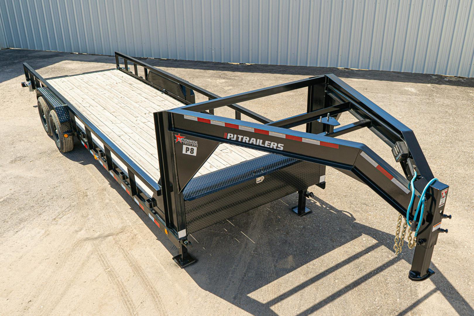 PJ Trailers 24'x83" Gooseneck Angle Pipetop Equipment Trailer (P8) - Stock #72586 - Image 4 of 22