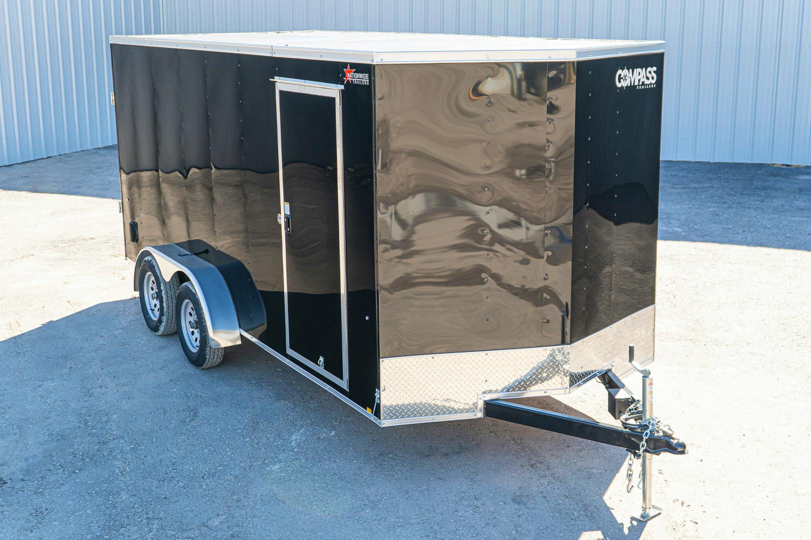Compass 7'x14' Enclosed Cargo Trailer w/ Rear Ramp Door (C2) - Image 1