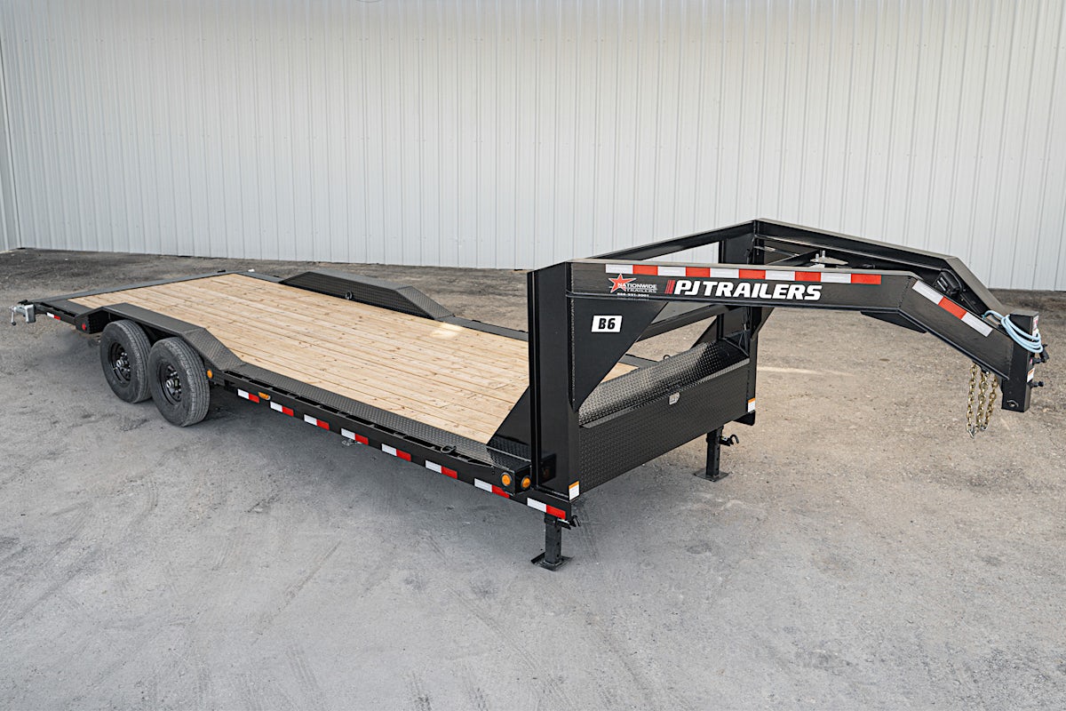 PJ Trailers 24'x102" GN 6" Channel Super-Wide Equipment Trailer (B6) - Image 1