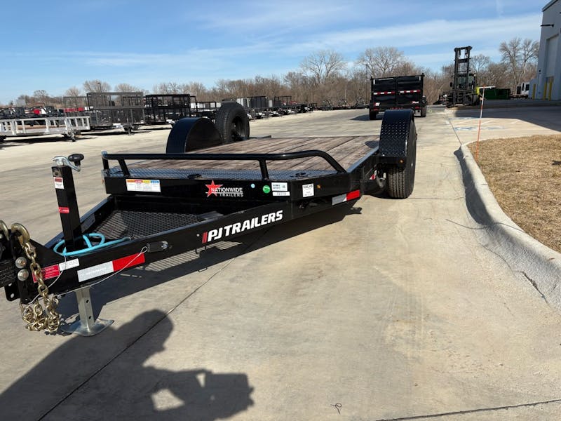 PJ Trailers 13ftx81in Single Axle Hydraulic Tilt Trailer  T1