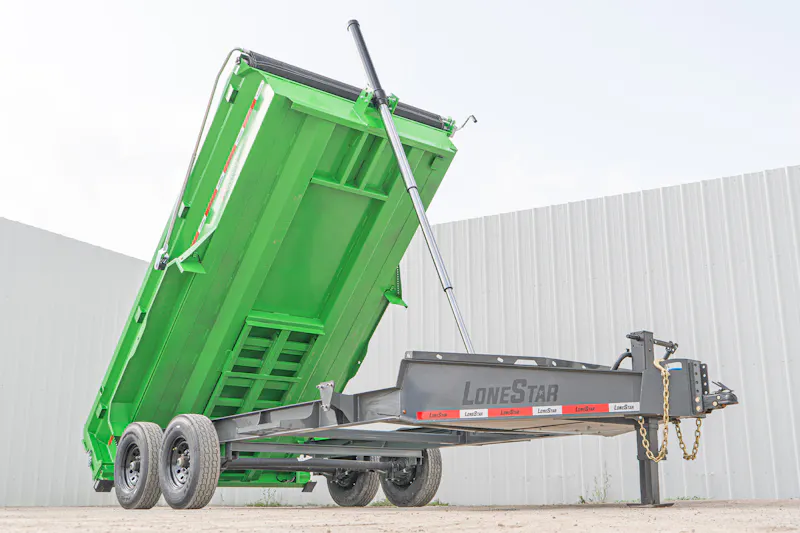 LoneStar 14ftx83in Telescopic Dump Trailer w 2ft Sides DT