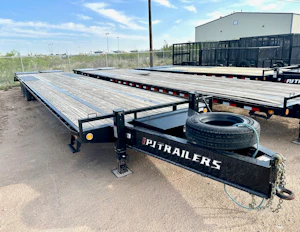 PJ Trailers USED 40'x102" 30K Pintle Deckover Trailer w/ EOH