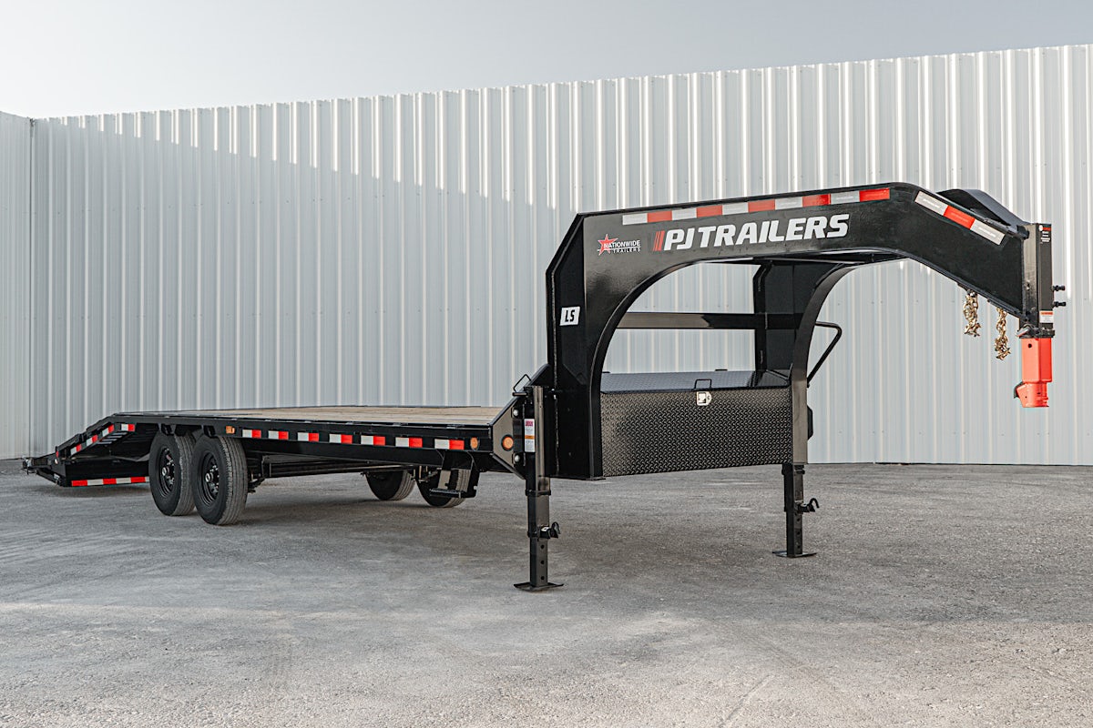PJ Trailers 25'x102" Gooseneck Low Pro Flatbed Trailer w/ Singles (LS) - Image 6