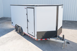 CellTech 8.5'x16' All-Steel Enclosed Cargo Trailer w/ Rear Ramp Door (C2)