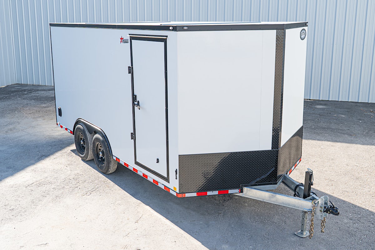 CellTech 8.5'x16' All-Steel Enclosed Cargo Trailer w/ Rear Ramp Door (C2) - Image 1