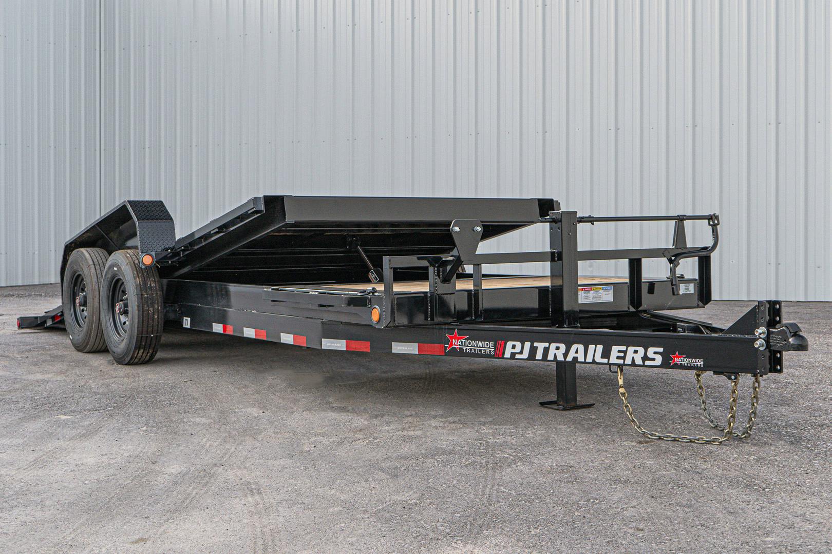PJ Trailers 20'x82" 6" Channel Hydraulic Equipment Gravity Tilt Trailer (TJ) - Image 1