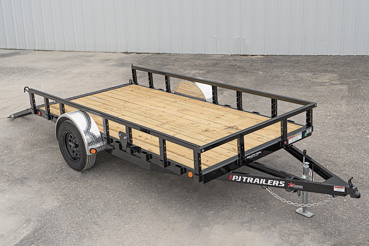 PJ Trailers 12'x72" Single Axle 4" Channel Utility Trailer (U2) - Image 2