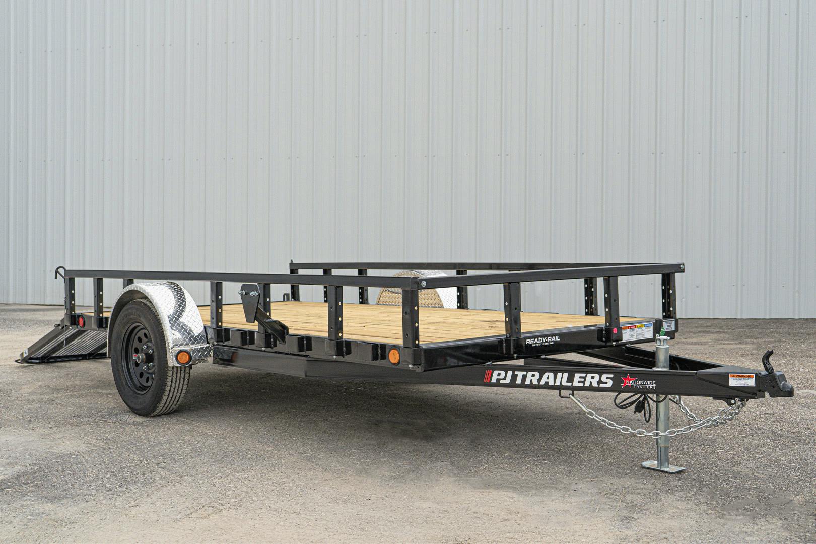 PJ Trailers 12'x72" Single Axle 4" Channel Utility Trailer (U2) - Image 4
