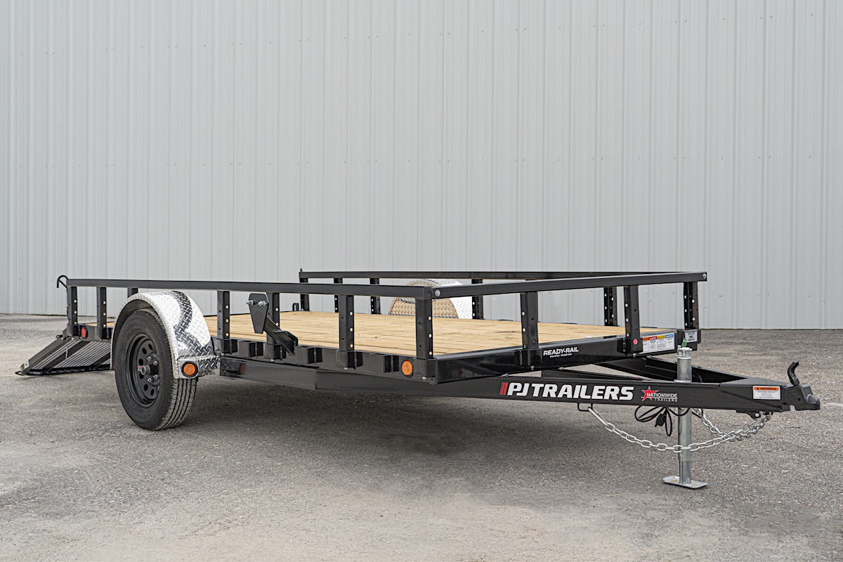 PJ Trailers 12'x72" Single Axle 4" Channel Utility Trailer (U2) - Image 4