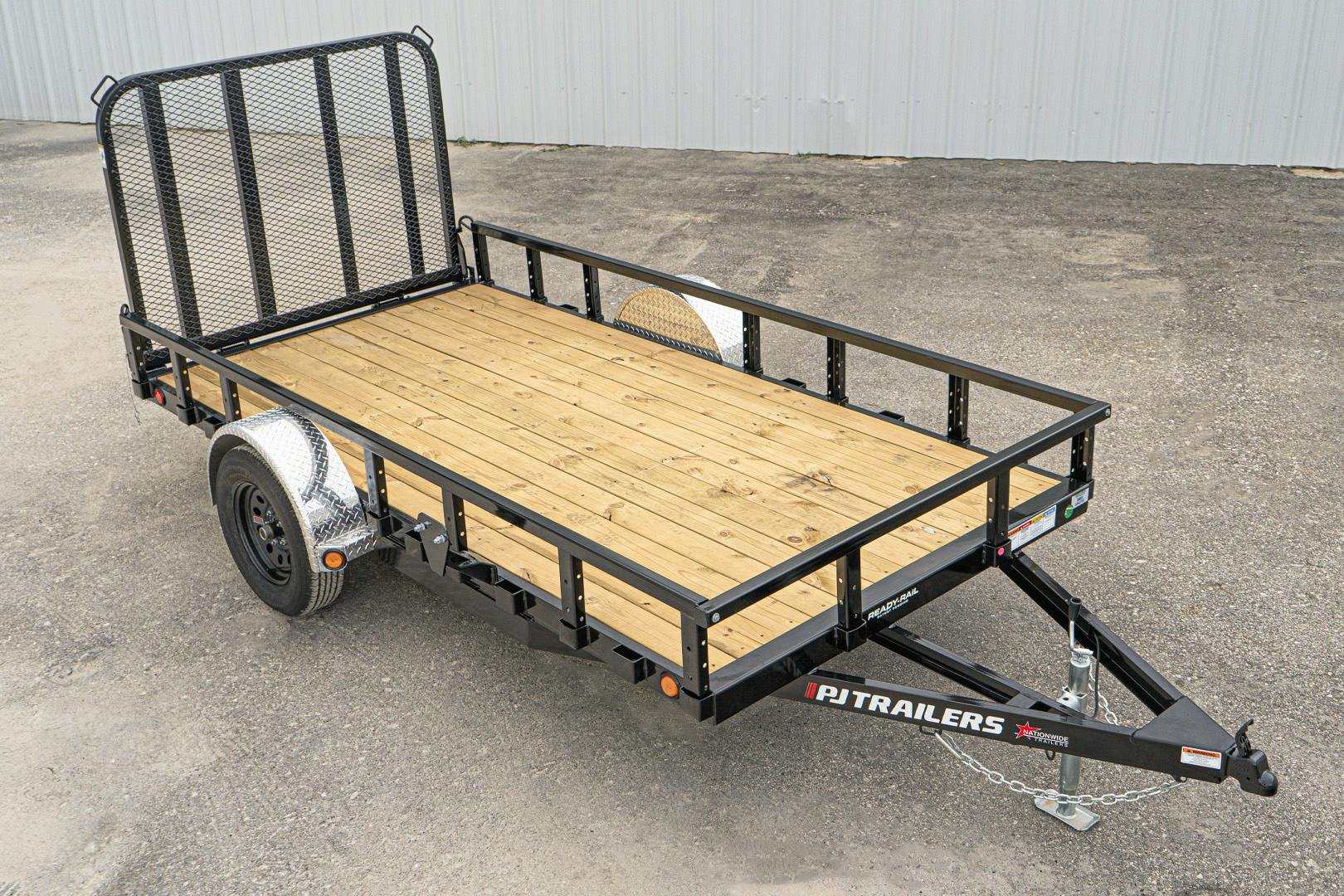PJ Trailers 12'x72" Single Axle 4" Channel Utility Trailer (U2) - Image 7