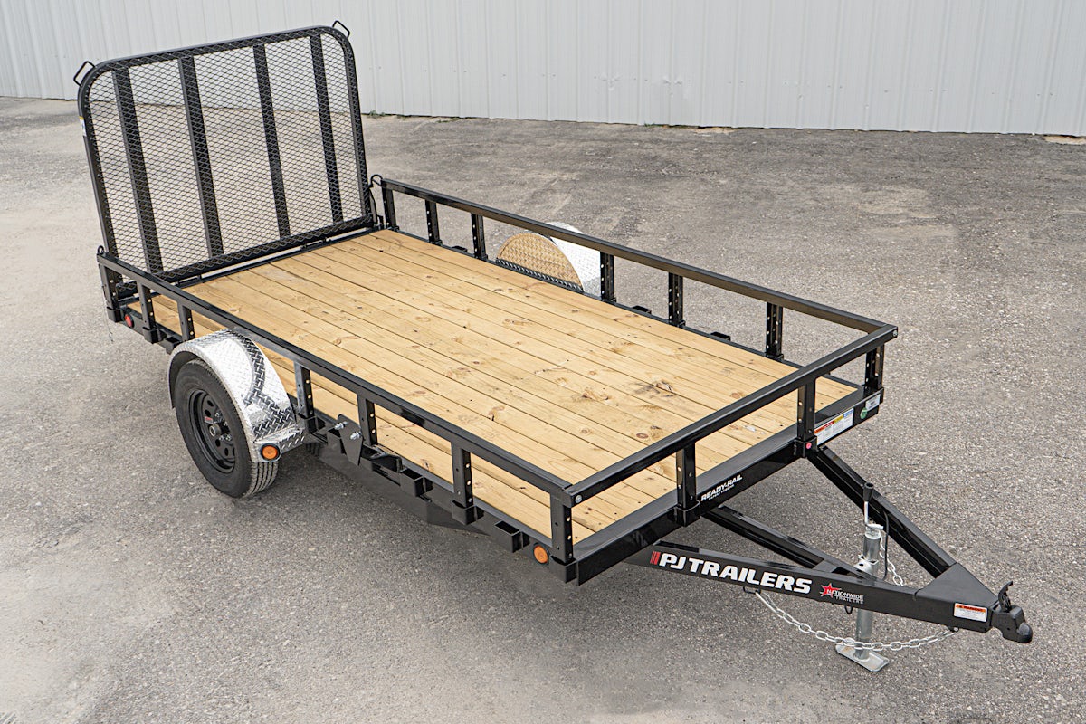 PJ Trailers 12'x72" Single Axle 4" Channel Utility Trailer (U2) - Image 7