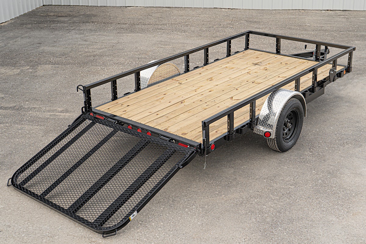 PJ Trailers 12'x72" Single Axle 4" Channel Utility Trailer (U2) - Image 15