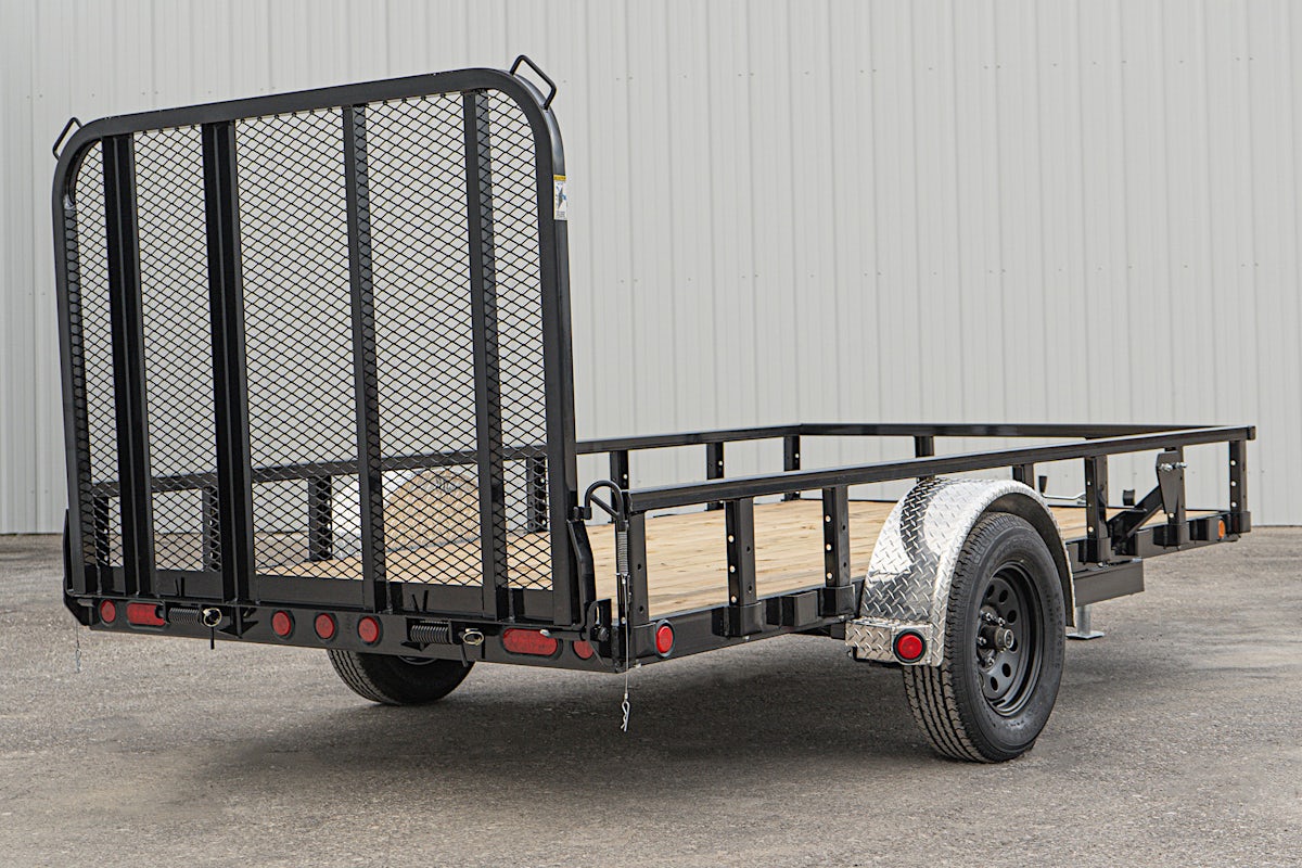 PJ Trailers 12'x72" Single Axle 4" Channel Utility Trailer (U2) - Image 16