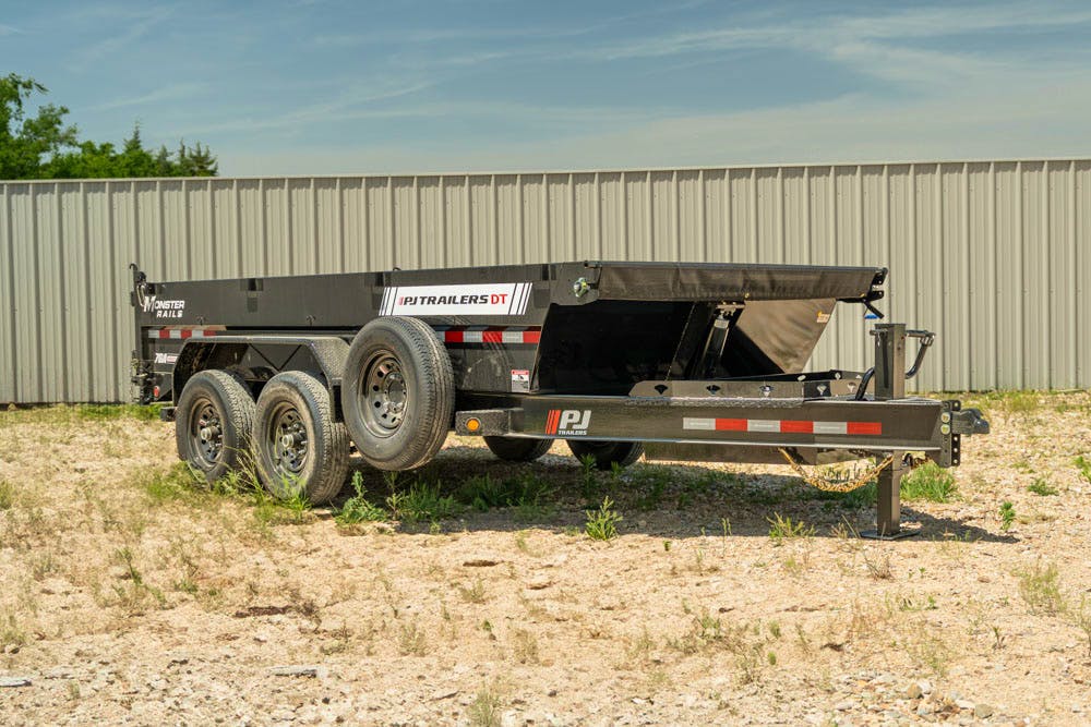 PJ Trailers 14'x83" Telescopic Dump Trailer w/ 2' Sides (DT) - Image 2