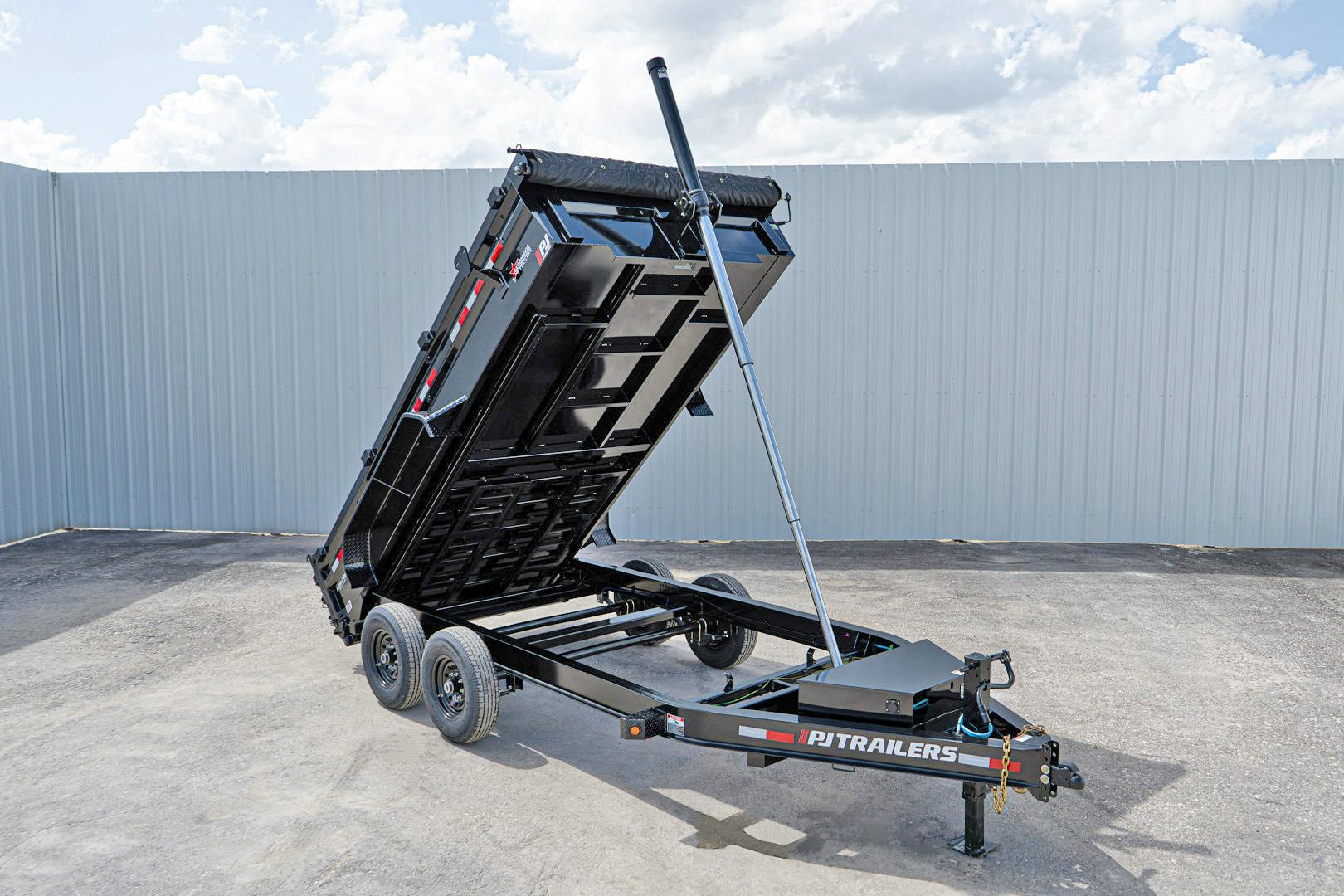 PJ Trailers 14'x83" Telescopic Dump Trailer w/ 2' Sides (DT) - Stock #73328 - Image 1 of 12