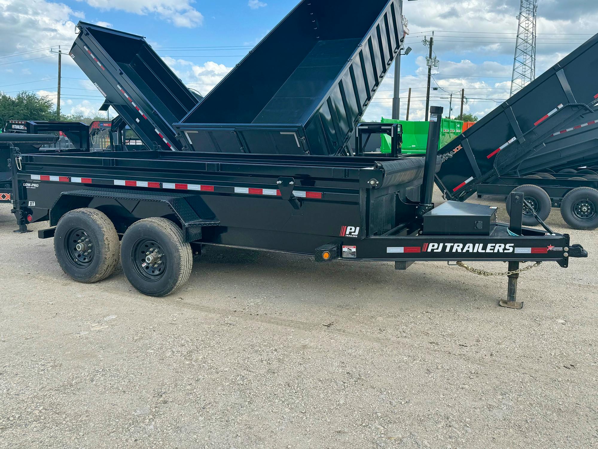 PJ Trailers 14'x83" Telescopic Dump Trailer w/ 2' Sides (DT) - Stock #73328 - Image 2 of 3