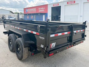PJ Trailers 14'x83" Telescopic Dump Trailer w/ 2' Sides (DT)