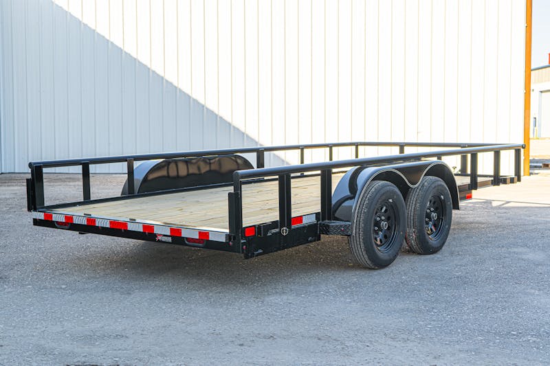 X ON 16ftx83in Utility Trailer w  Slide In Ramps  U2