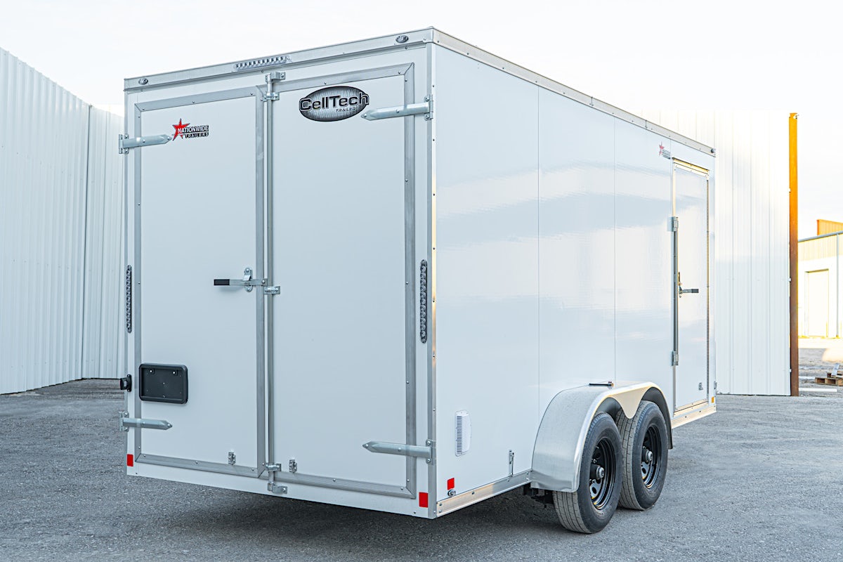 CellTech 7'x16' All-Steel Enclosed Cargo Trailer w/ Rear Barn Doors (C2) - Image 12