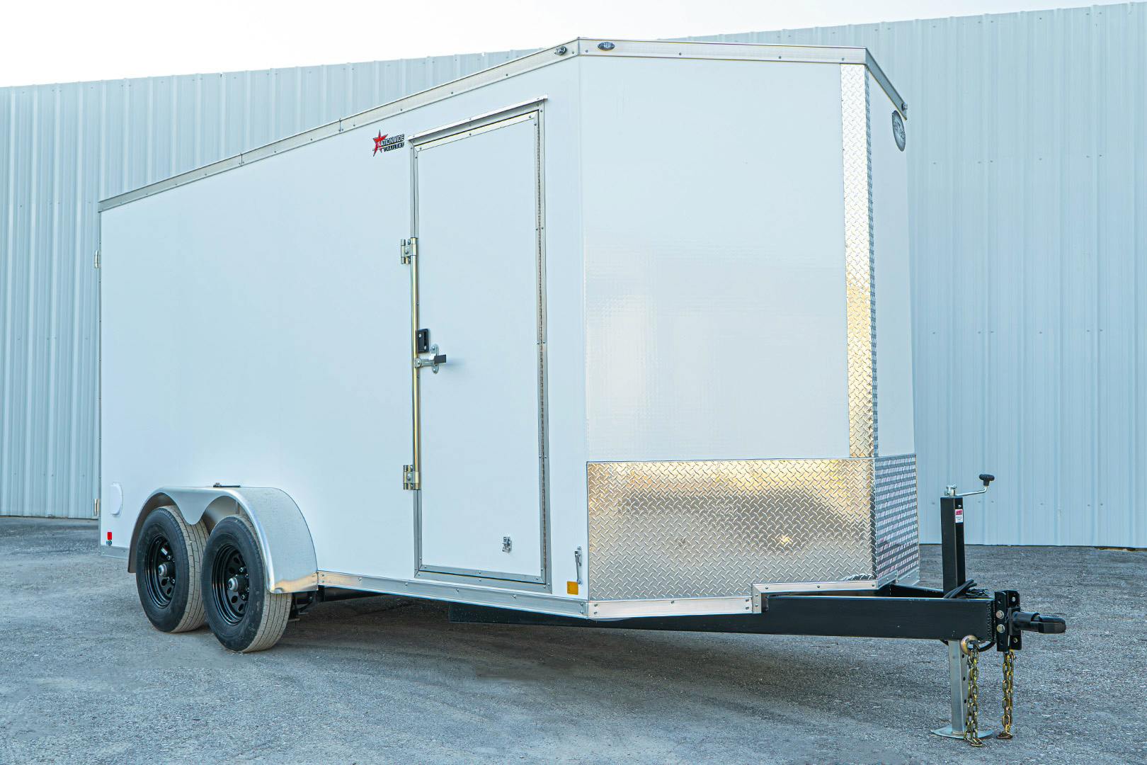 CellTech 7'x16' All-Steel Enclosed Cargo Trailer w/ Rear Barn Doors (C2) - Image 2