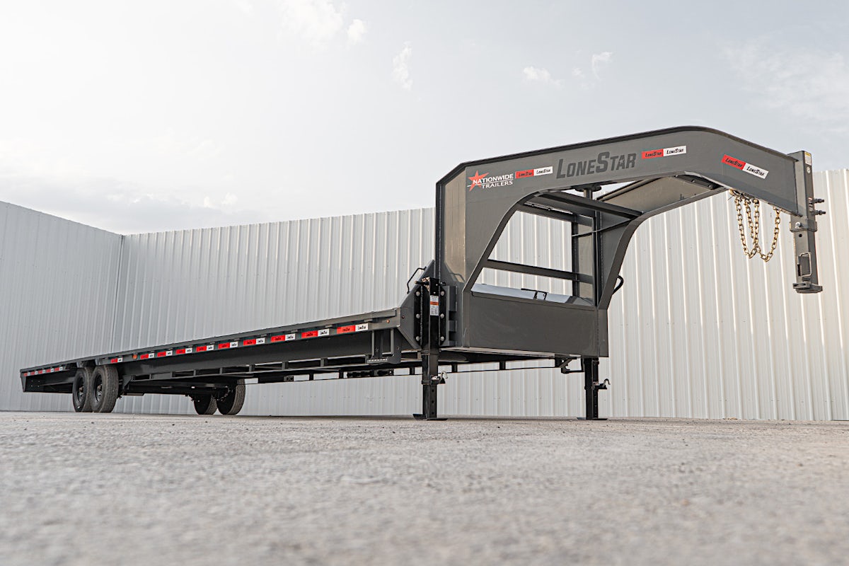LoneStar 40'x102" Gooseneck Lo-Pro Flatbed Trailer w/ Singles (LS) - Image 1
