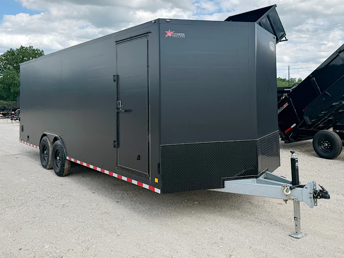 CellTech 8.5'x24' All-Steel Enclosed Cargo Trailer w/ Rear Barn Doors (C2) - Stock #75046 - Image 1 of 5 CellTech 8.5'x24' All-Steel Enclosed Cargo Trailer w/ Rear Barn Doors (C2) - Stock #75046 - Image 1 of 5