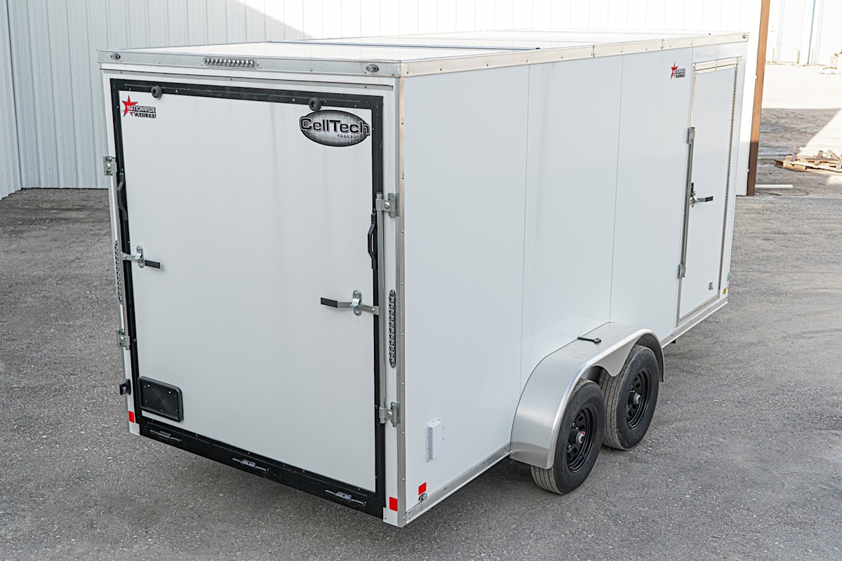 CellTech 7'x16' All-Steel Enclosed Cargo Trailer w/ Rear Ramp Door (C2) - Stock #75747 - Image 9 of 14 CellTech 7'x16' All-Steel Enclosed Cargo Trailer w/ Rear Ramp Door (C2) - Stock #75747 - Image 9 of 14