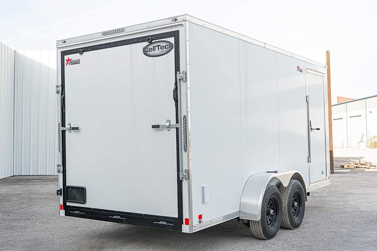 CellTech 7'x16' All-Steel Enclosed Cargo Trailer w/ Rear Ramp Door (C2) - Stock #75747 - Image 10 of 14 CellTech 7'x16' All-Steel Enclosed Cargo Trailer w/ Rear Ramp Door (C2) - Stock #75747 - Image 10 of 14