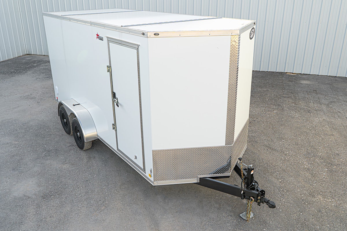 CellTech 7'x16' All-Steel Enclosed Cargo Trailer w/ Rear Ramp Door (C2) - Stock #75747 - Image 4 of 14 CellTech 7'x16' All-Steel Enclosed Cargo Trailer w/ Rear Ramp Door (C2) - Stock #75747 - Image 4 of 14