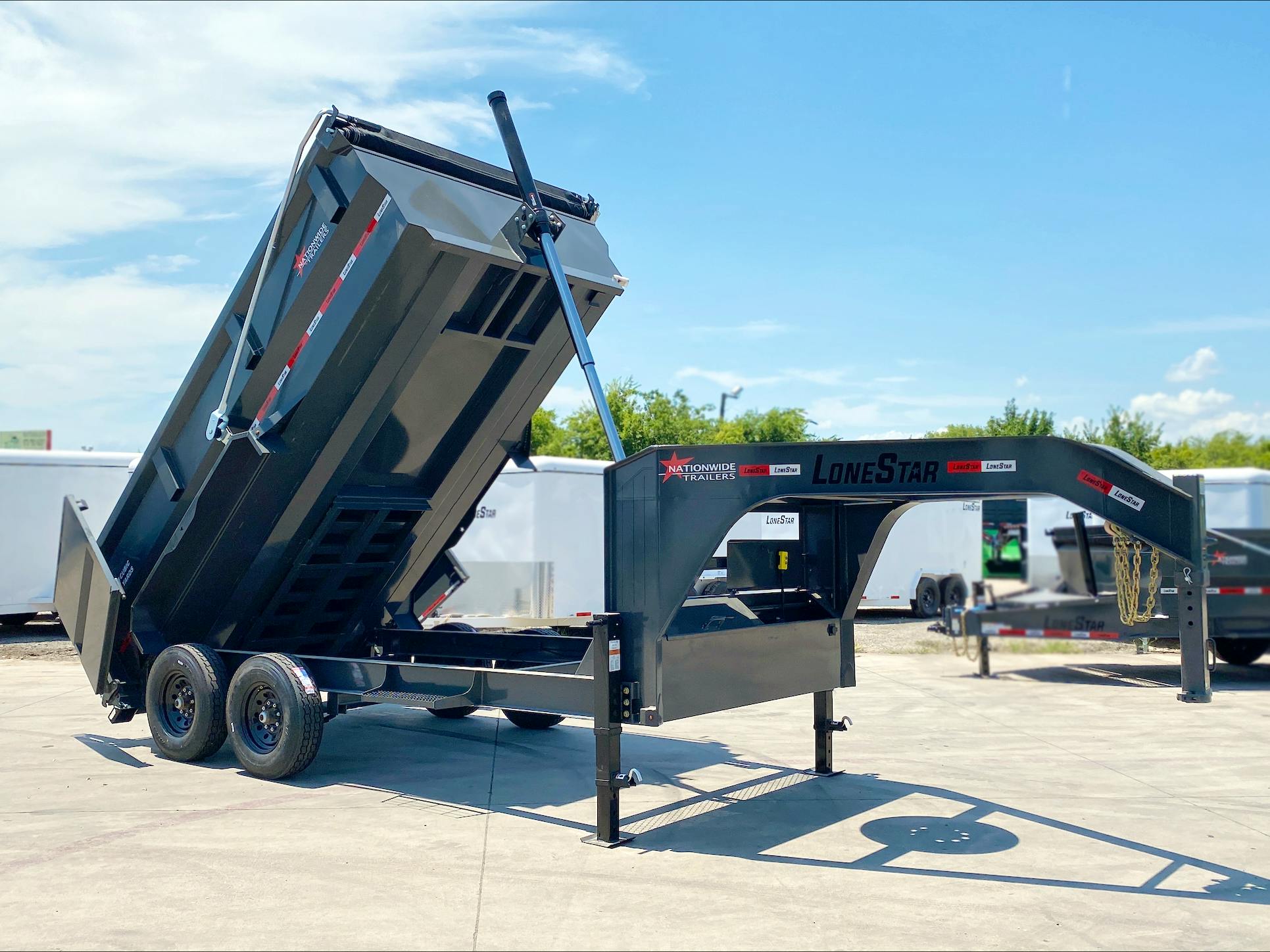 LoneStar 14'x83" Telescopic Dump Trailer w/ 4' Sides (DT) - Image 1