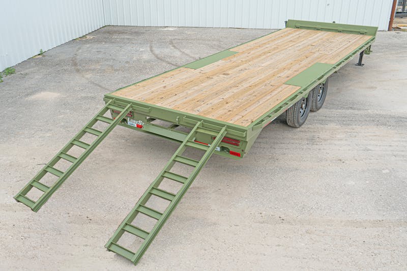 LoneStar 24ftx102in 8in I Beam Deckover Flatbed Trailer  F8