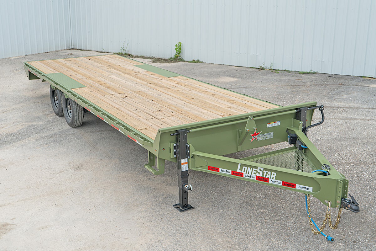 LoneStar 24'x102" 8" I-Beam Deckover Flatbed Trailer (F8) - Image 1