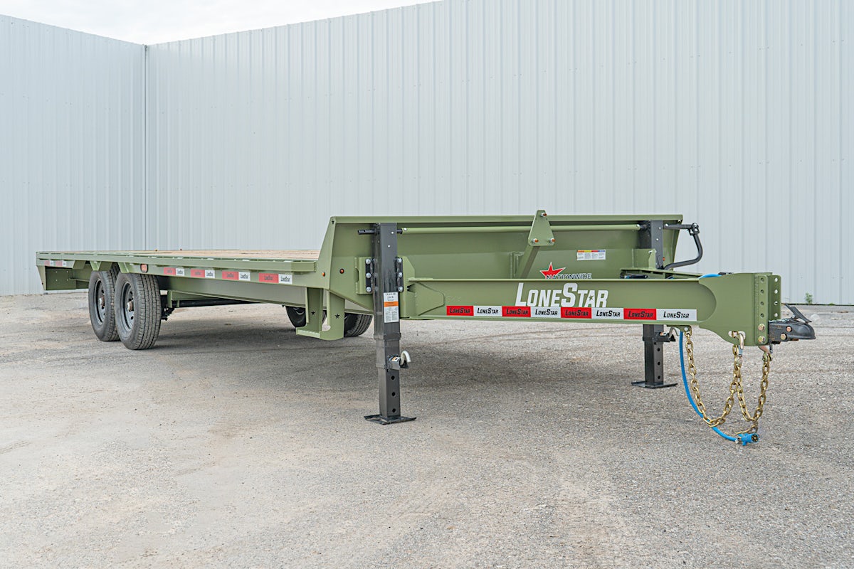 LoneStar 24'x102" 8" I-Beam Deckover Flatbed Trailer (F8) - Image 2