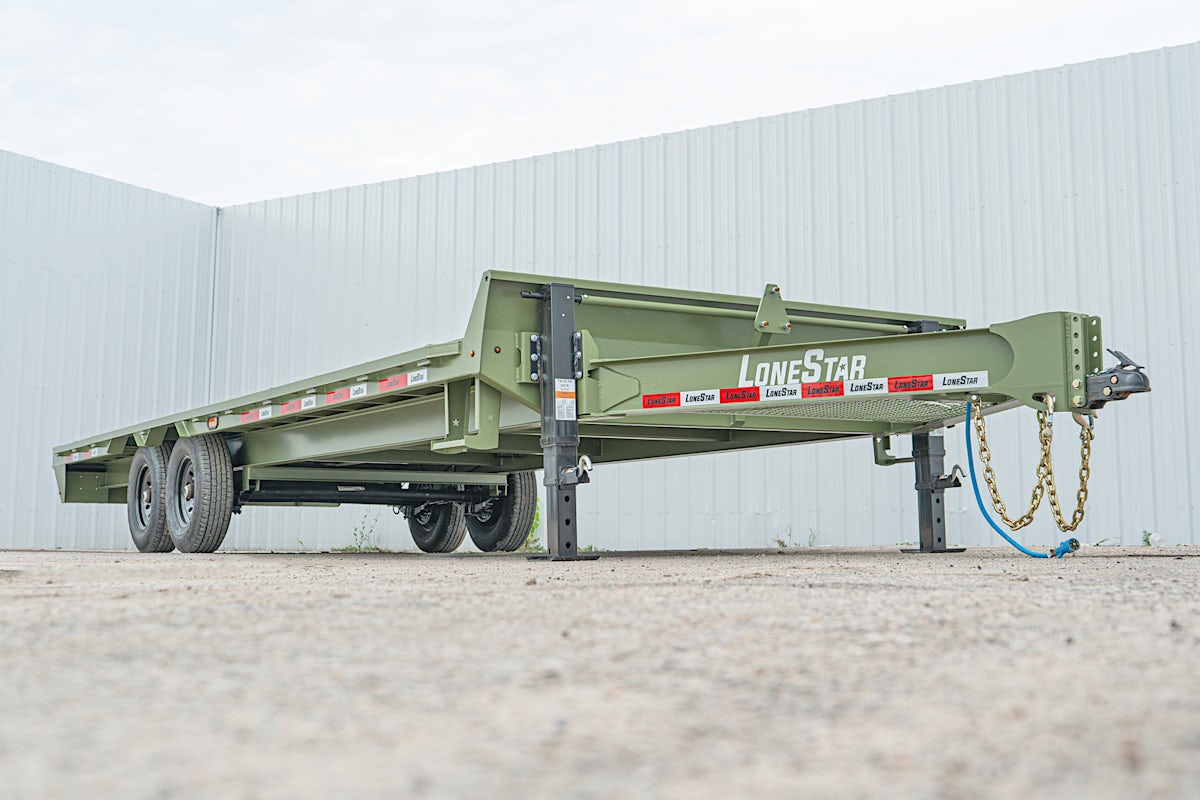 LoneStar 24'x102" 8" I-Beam Deckover Flatbed Trailer (F8) - Image 3