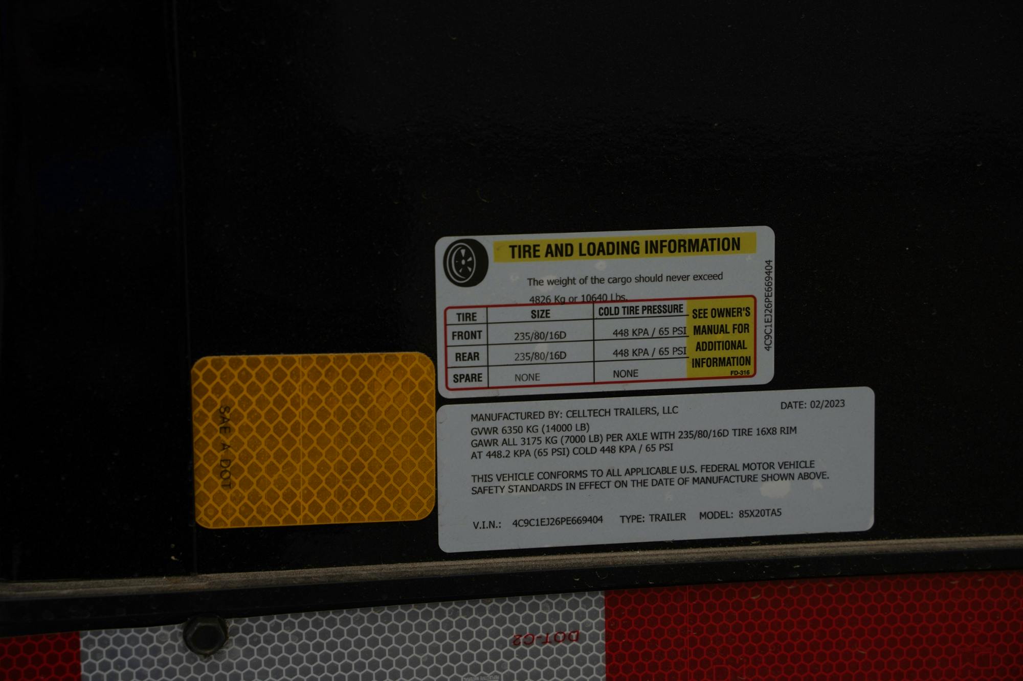 CellTech 8.5'x24' All-Steel Enclosed Cargo Trailer w/ Rear Barn Doors (C2) - Image 8