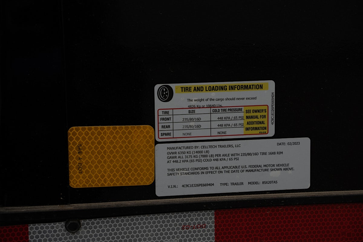 CellTech 8.5'x24' All-Steel Enclosed Cargo Trailer w/ Rear Barn Doors (C2) - Image 8