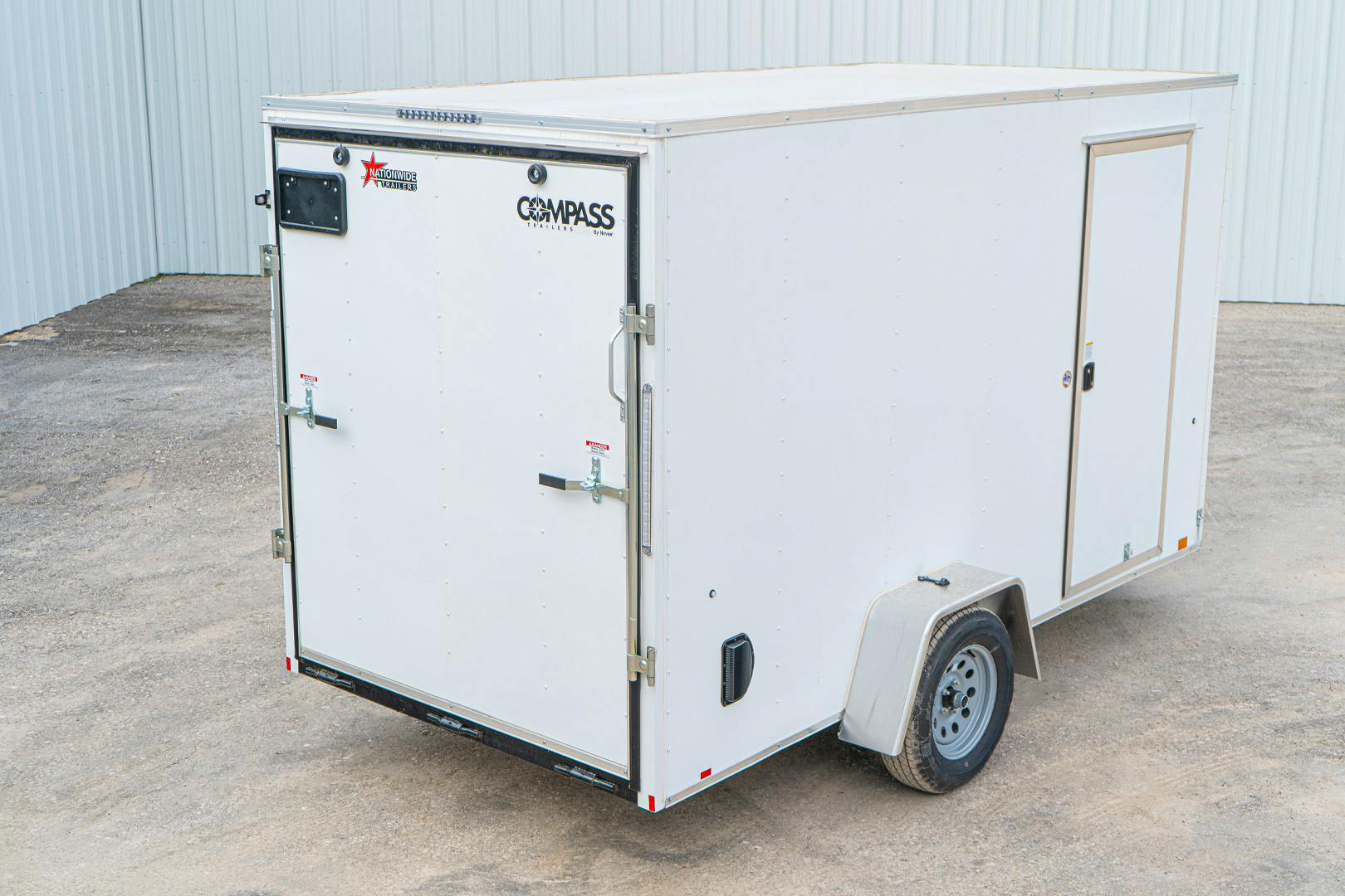 Compass 6'x12' Enclosed Cargo Trailer w/ Rear Ramp Door (C2) - Image 13