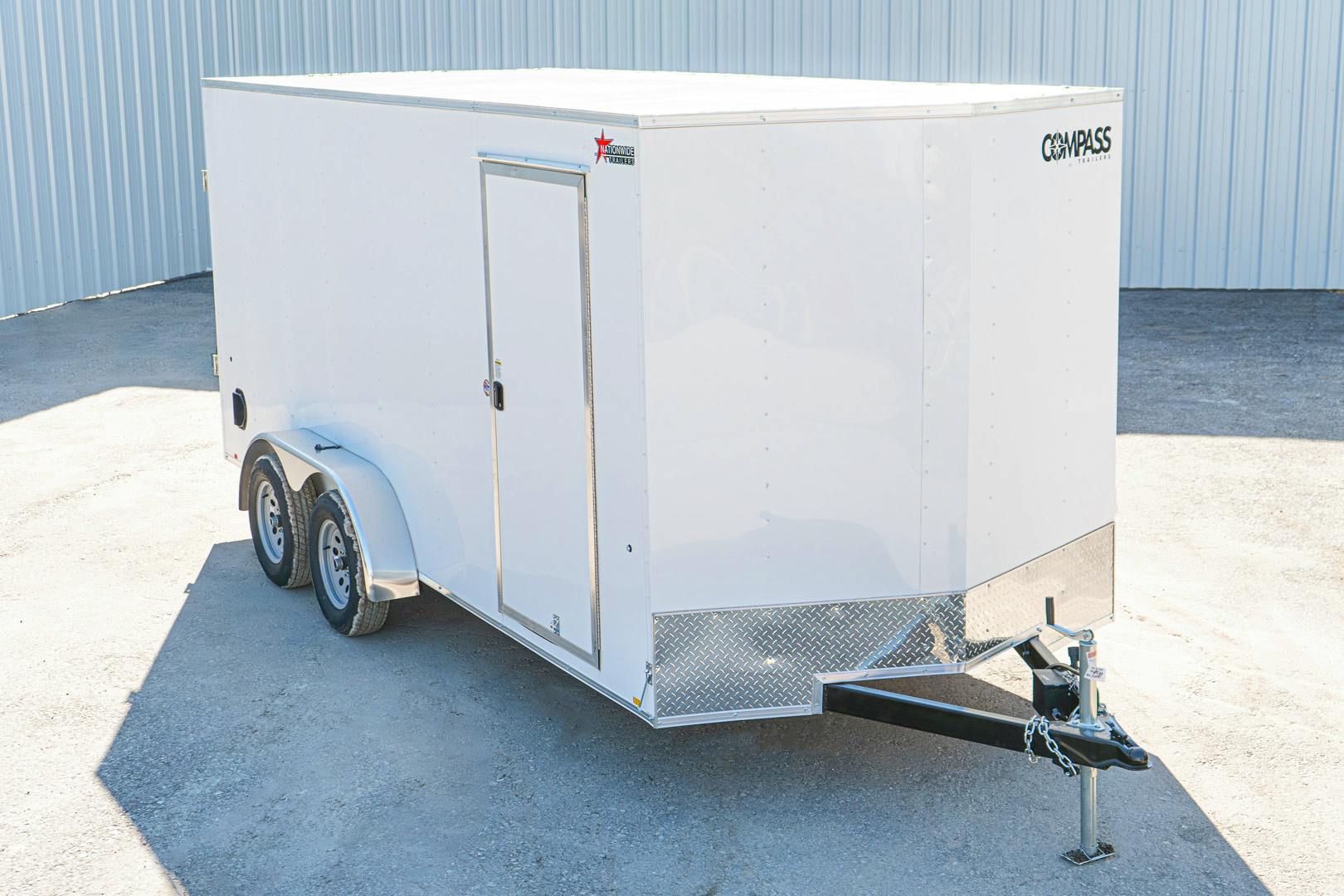 Compass 7'x16' Enclosed Cargo Trailer w/ Rear Ramp Door (C2) - Image 1