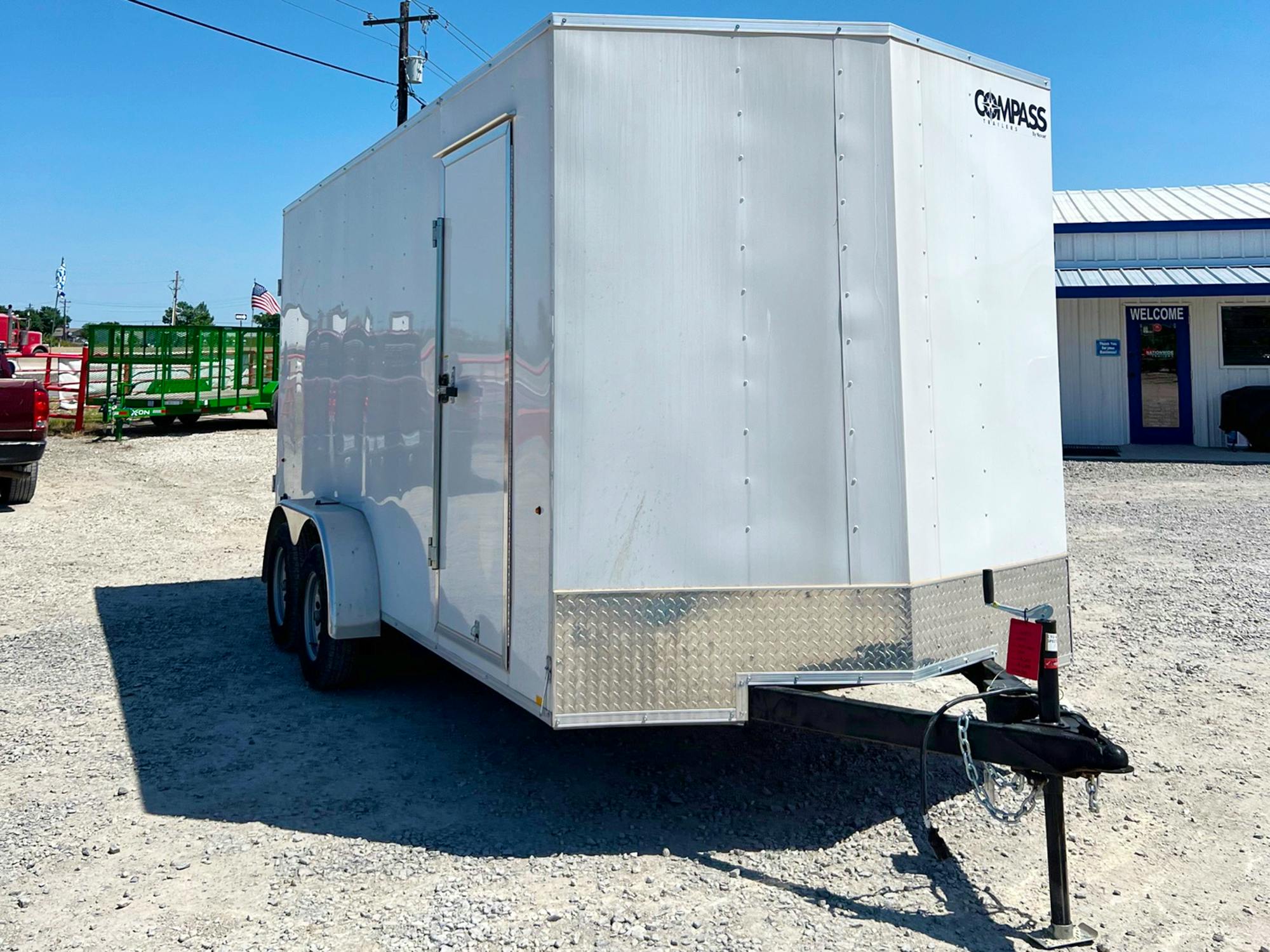 Compass 7'x16' Enclosed Cargo Trailer w/ Rear Ramp Door (C2) - Stock #76777 - Image 1 of 6