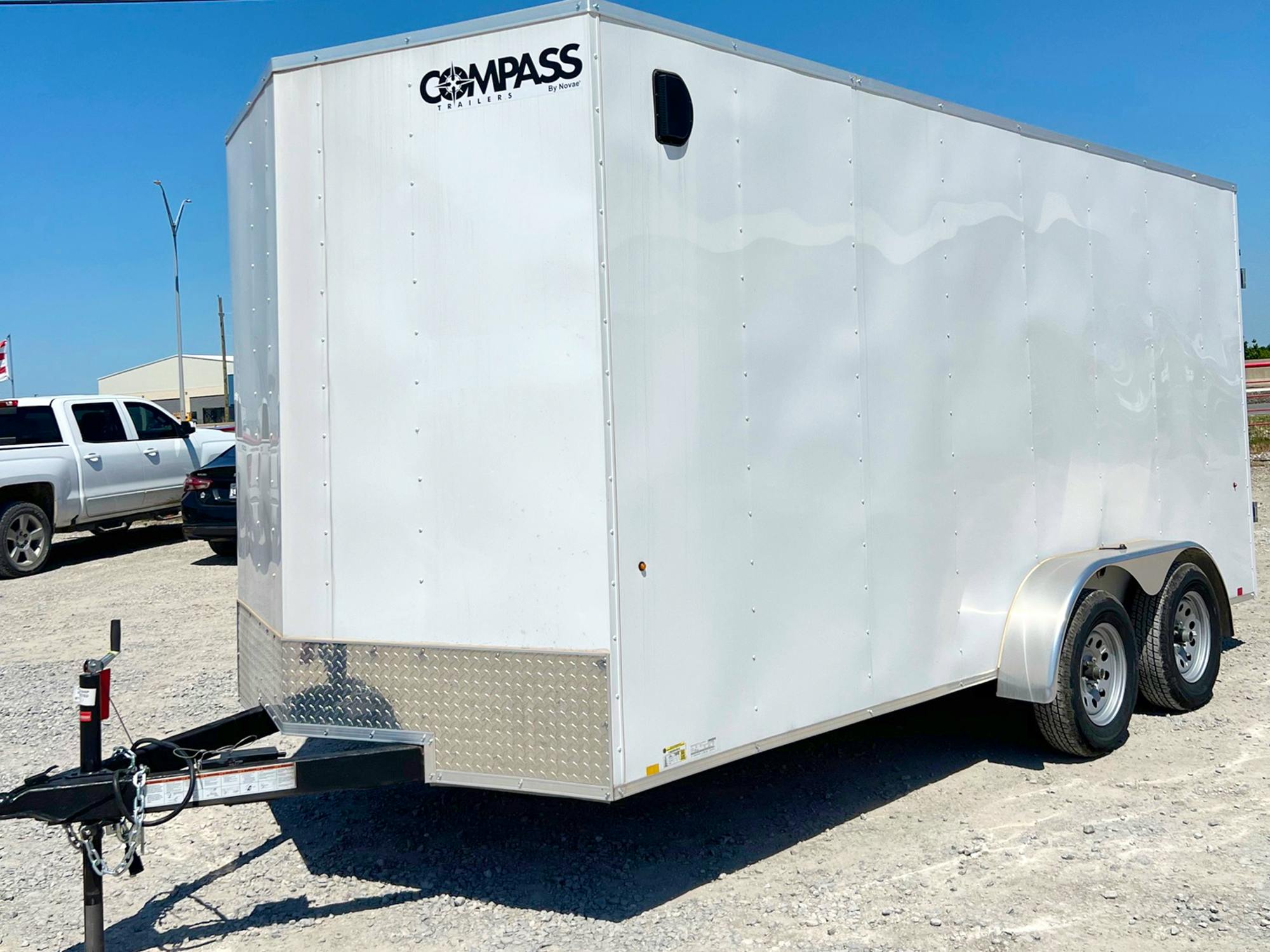 Compass 7'x16' Enclosed Cargo Trailer w/ Rear Ramp Door (C2) - Stock #76777 - Image 6 of 6
