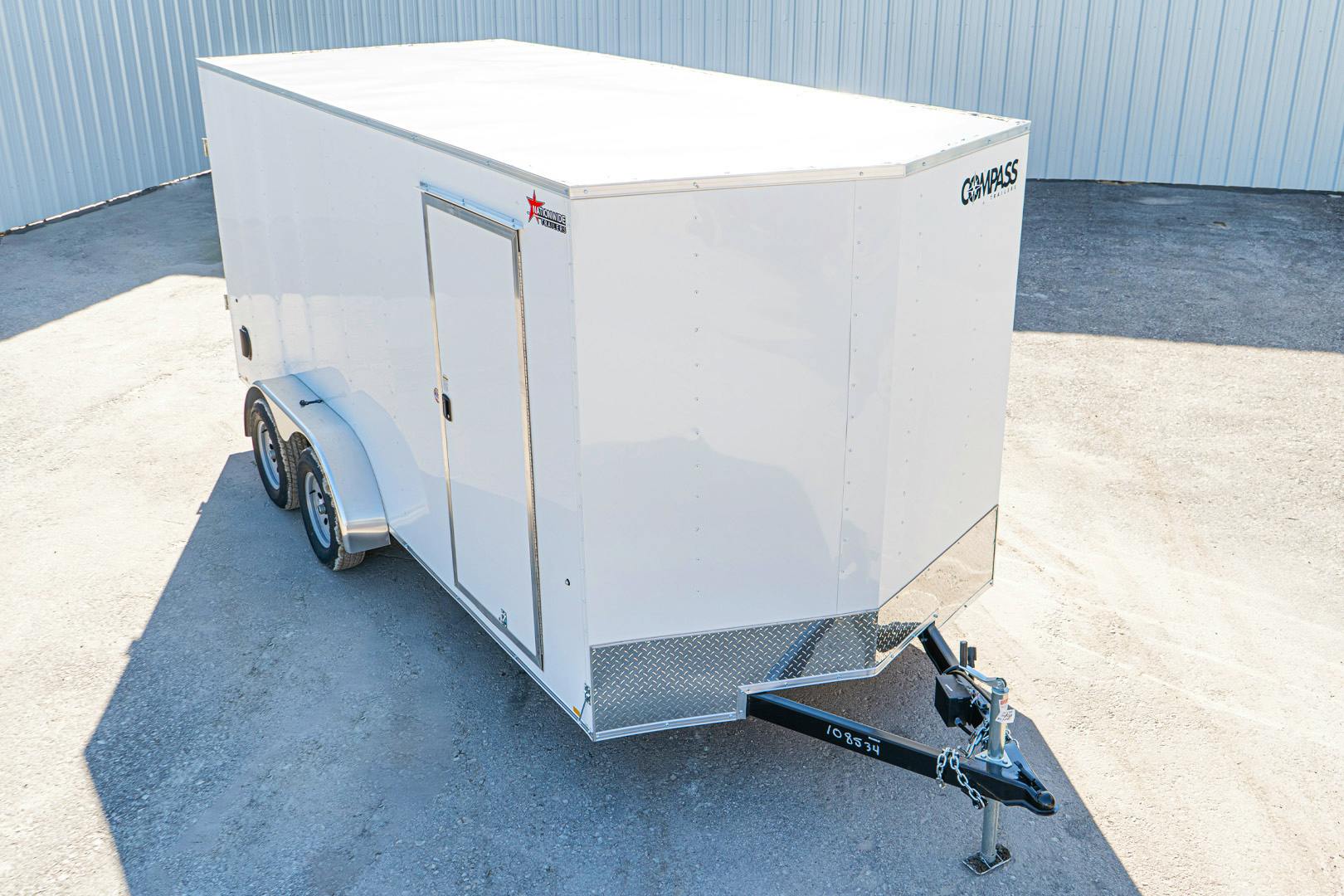 Compass 7'x16' Enclosed Cargo Trailer w/ Rear Ramp Door (C2) - Stock #76778 - Image 4 of 18
