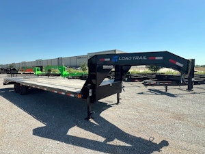 Load Trail USED 30'x102" Flatbed Trailer w/ 5ft Dovetail & Mega Ramps
