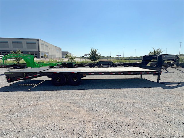 Load Trail USED 30'x102" Flatbed Trailer w/ 5ft Dovetail & Mega Ramps - Image 4