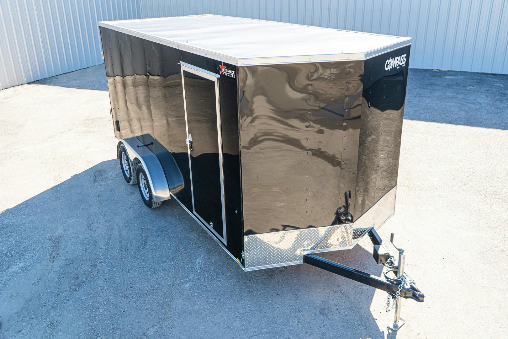 Compass 7'x16' Enclosed Cargo Trailer w/ Rear Ramp Door (C2) - Stock #76998 - Image 4 of 18