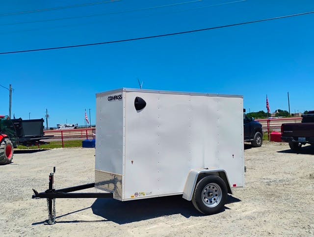 Compass 5'x8' Enclosed Cargo Trailer w/ Rear Ramp Door (C1) - Stock #77200 - Image 2 of 7